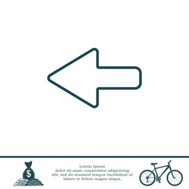 sol ok satırı simgesi