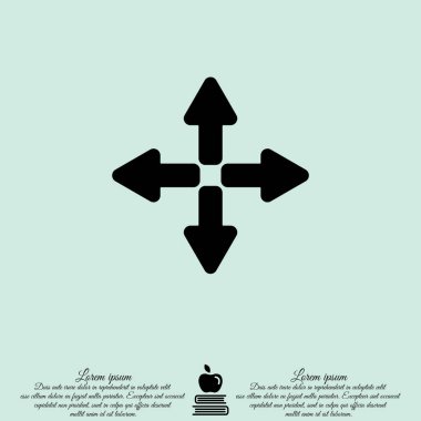 Web satırı simgesi. Oklar