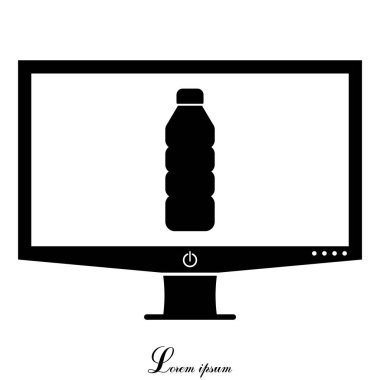 Plastik şişe satırı simgesi