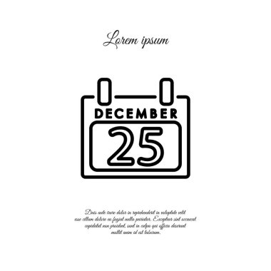 Noel güncel değil simgesi ile takvim