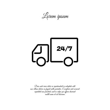 Web satırı simgesi. nakliye