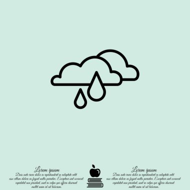 Web simgesi. Yağmur bulutları