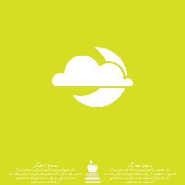 bulut ve ay hava simgesi