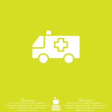 Ambulans çizgisi simgesi