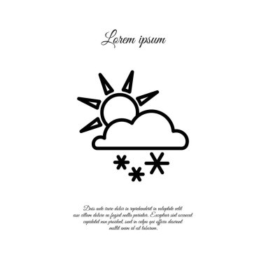 Güneş, bulutların ve kar