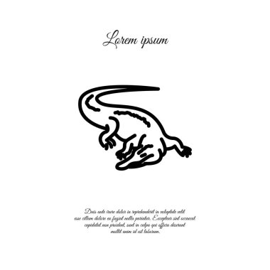 Timsah vahşi hayvan simgesi