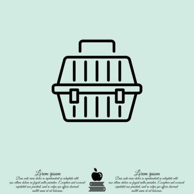 Simge seyahat için evde beslenen hayvan taşıyıcı