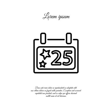 Noel güncel değil simgesi ile takvim