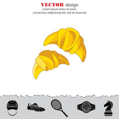 Kruvasan düz satırı simgesi