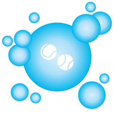 Tenis topları düz simgesi 