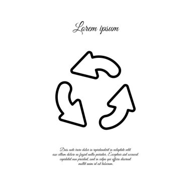 Üç dairesel ok simgesi