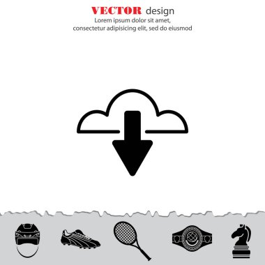 Web satırı simgesi. Bulut upload