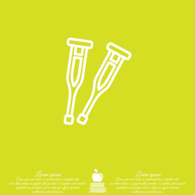 Web satırı simgesi. Koltuk değneği