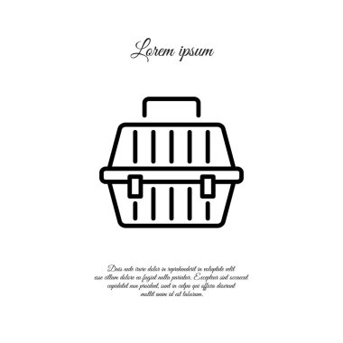 Simge seyahat için evde beslenen hayvan taşıyıcı