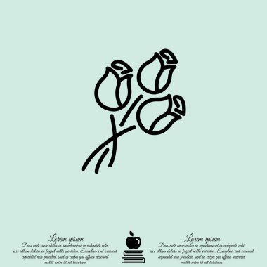 Buket gül simgesinin.