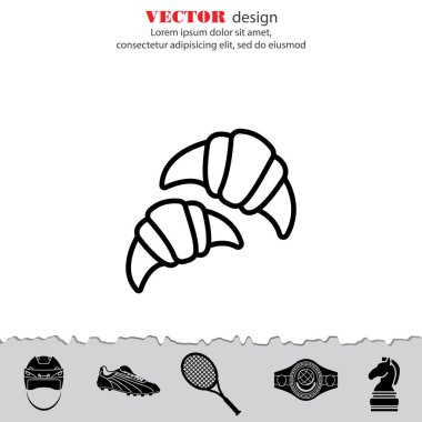 Kruvasan düz satırı simgesi