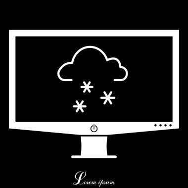 Simge bir bulut ile kar