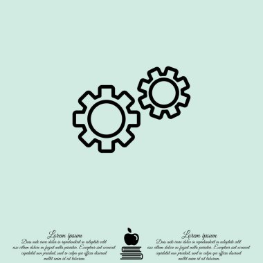 Dişli tekerlekleri web satırı simgesi