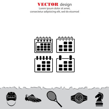 düz takvim simge kümesi