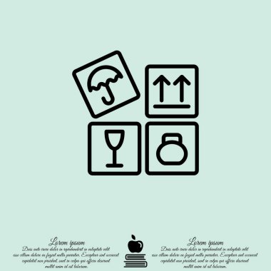 İşaretleri paketleri satırı simgesi 