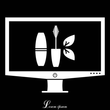 Maskara düz simgesi