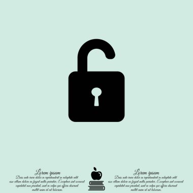 Web satırı simgesi. Asma kilit