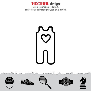 Web satırı simgesi. Bebek giysileri