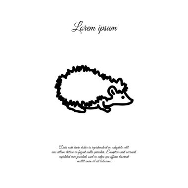 Kirpi vahşi hayvan simgesi