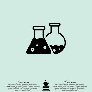 Laboratuvar şişeler simgesi