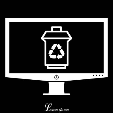 çöp kutusu sembolü geri dönüşüm ile