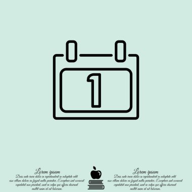 Takvim simgesini yeni yıl tarihi ile 