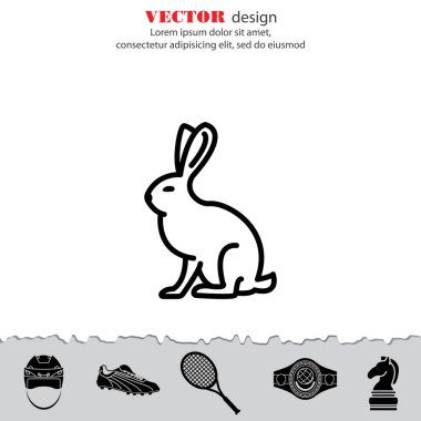 Tavşan düz simgesi