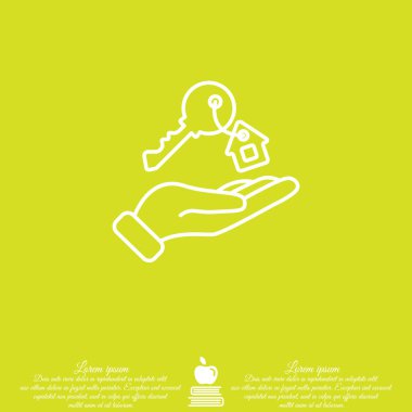 Elinde anahtar simgesi