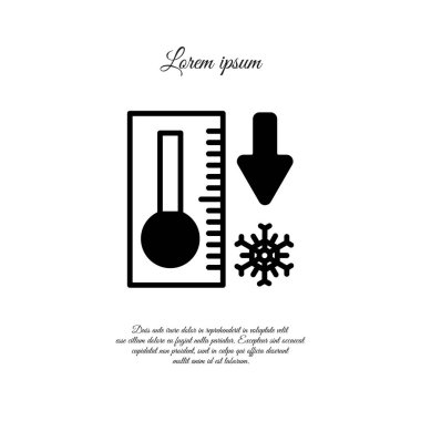 Web simgesi. Termometre