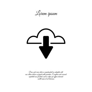 Web satırı simgesi. Bulut upload