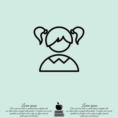 Kız öğrenci web simgesi