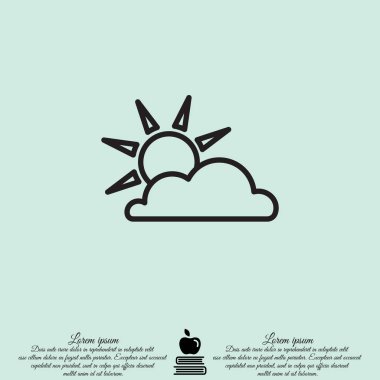 güneş ve bulut simgesi