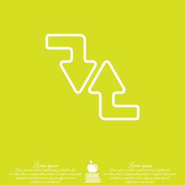 Web satırı simgesi. Oklar