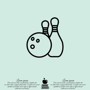 Bowling topu ve Skittles.