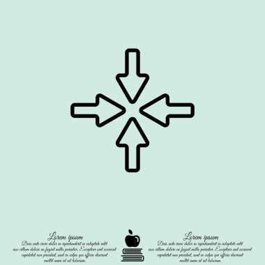 dört ok satırı simgesi