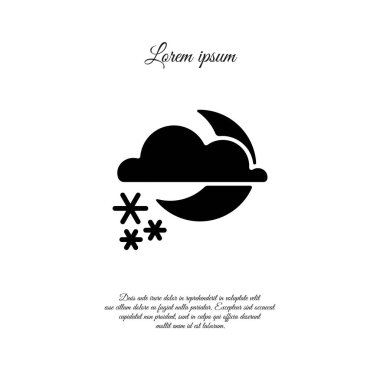 Moon, bulutlar ve kar