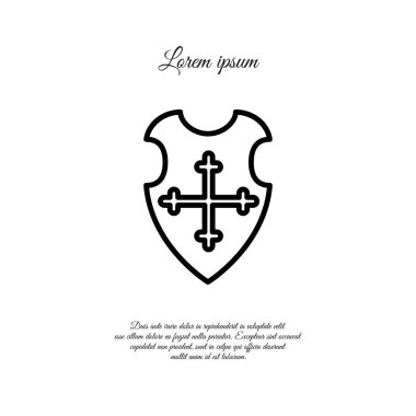 Düz simgesi ile kalkan