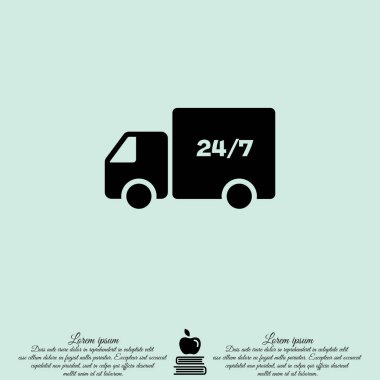 Web satırı simgesi. nakliye