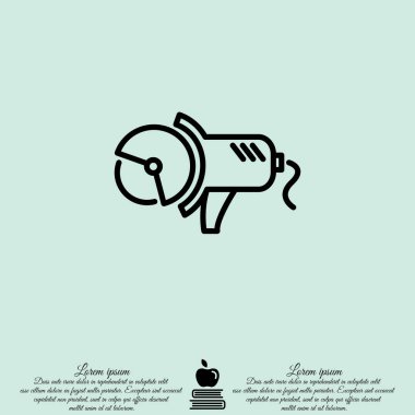 Elektrik açı değirmeni sembolü