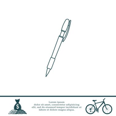 Tükenmez kalem satırı simgesi