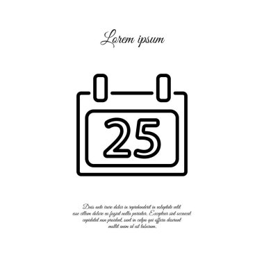 Noel güncel değil simgesi ile takvim