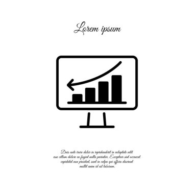 Web satırı simgesi. Monitör 