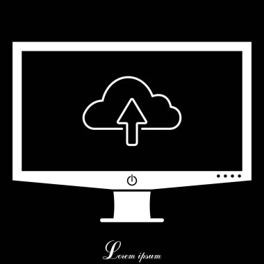 Web satırı simgesi. Bulut upload