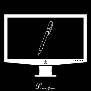 Tükenmez kalem satırı simgesi