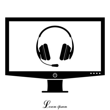 Tasarım kulaklık simgesinin
